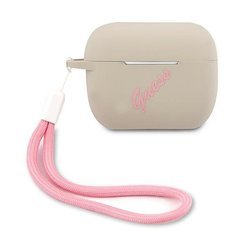 [20 + 1] GUESS  AIRPODS PRO COVER SILIICONE VINTAGE PINK/GRAY