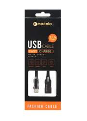 (4781) USB MOCOLO DURABLE LIGHTNING 1M 2.1A BLACK