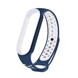 REPLACEMENT SILICONE Wristband XIAOMI MI BAND 5 DOTS NAVY BLUE-WHITE