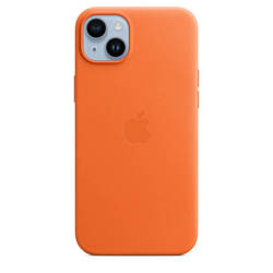 APPLE LEATHER CASE MPPF3ZM/A IPHONE 14 PLUS ORANGE OPEN PACKAGE