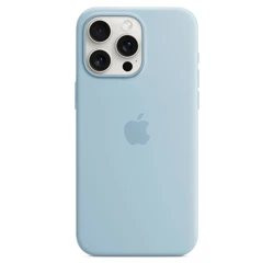 APPLE SILICONE CASE MWNM3ZM/A IPHONE 15 PRO LIGHT BLUE OPEN PACKAGE