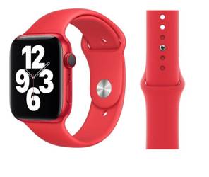 APPLE STRAP MYAV2ZM/A SILICONE SPORT STRAP FOR APPLE WATCH 44MM RED ORIGINAL SEAL