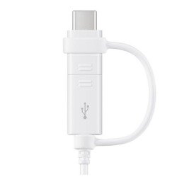 CABLE SAMSUNG EP-DG930DW MICROUSB USB + C WHITE BULK