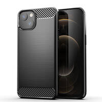 CARBON CASE FLEXIBLE COVER TPU CASE FOR IPHONE 13 MINI BLACK