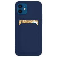 CARD CASE SILICONE WALLET CASE WITH CARD HOLDER DOCUMENTS FOR SAMSUNG GALAXY A22 4G NAVY BLUE