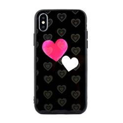 CASE HEARTS IPHONE XS MAX PATTERN 5 (HEARTS BLACK)