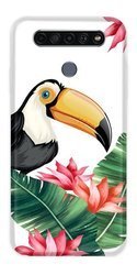 CASEGADGET CASE OVERPRINT TOUCAN AND LEAVES LG K61