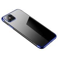 CLEAR COLOR CASE GEL TPU COVER WITH A METALLIC FRAME FOR SAMSUNG GALAXY A33 5G BLUE