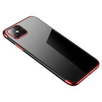 CLEAR COLOR CASE GEL TPU COVER WITH A METALLIC FRAME FOR SAMSUNG GALAXY A33 5G RED