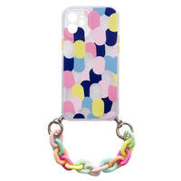 COLOR CHAIN CASE GEL FLEXIBLE ELASTIC CASE COVER WITH A CHAIN PENDANT FOR SAMSUNG GALAXY S21 5G MULTICOLOUR  (1)