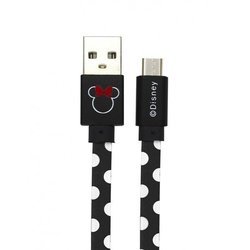 DISNEY CABLE USB MICRO MINNIE DOTS BLACK