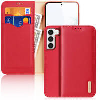 Dux Ducis Hivo case Samsung Galaxy S23+ flip cover wallet stand RFID blocking red