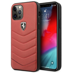 FERRARI FEHQUHCP12MRE IPHONE 12/12 PRO RED HARDCASE OFF TRACK QUILTED