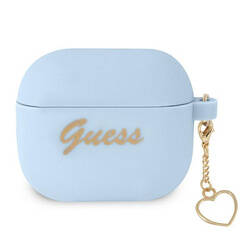 GUESS GUA3LSCHSB AIRPODS 3 COVER BLUE/BLUE SILICONE CHARM HEART COLLECTION