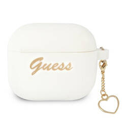 GUESS GUA3LSCHSH AIRPODS 3 COVER WHITE/WHITE SILICONE CHARM HEART COLLECTION