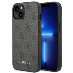 GUESS GUHCP14SG4GFGR IPHONE 14/15/13 6.1 "GRAY / GRAY HARD CASE 4G METAL GOLD LOGO