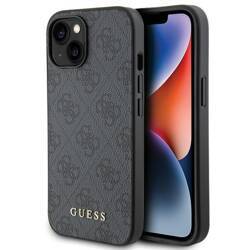 GUESS GUHCP15SG4GFGR IPHONE 15/14/13 6.1 "GRAY / GRAY HARD CASE 4G METAL GOLD LOGO