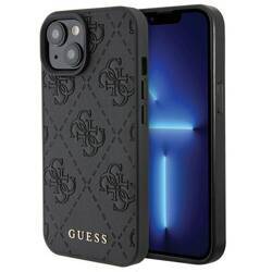 GUESS GUHCP15SP4EPMK IPHONE 15/14/13 6.1 "BLACK / BLACK HARDCASE LEATHER 4G STAMPED