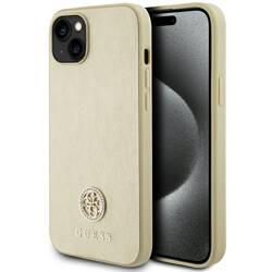 GUESS GUHCP15SPS4DGPD IPHONE 15/14/13 6.1 "GOLD / GOLD HARDCASE LEATHER 4G METAL LOGO STRASS