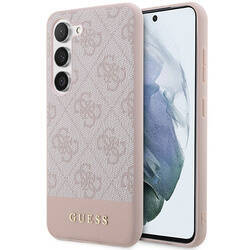 GUESS GUHCS23SG4GLPI S23 S911 PINK/PINK HARD CASE 4G STRIPE COLLECTION