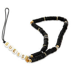 GUESS GUSTPEARK PHONE STRAP BLACK/BLACK HEISHI BEADS