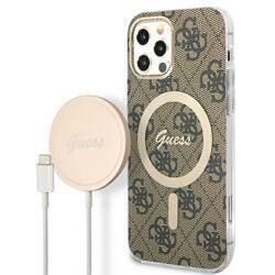 GUSS GUBPP12MH4EACSW CASE+ CHARGER IPHONE 12/12 PRO BROWN/BROWN HARD CASE 4G PRINT MAGSAFE