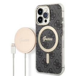 GUSS GUBPP13XH4EACSK CASE+ CHARGER IPHONE 13 PRO MAX CZARNY/BLACK HARD CASE 4G PRINT MAGSAFE