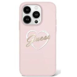 Guess GUHCP16LHCHGSPP iPhone 16 Pro 6.3" różowy/pink hardcase IML Heart