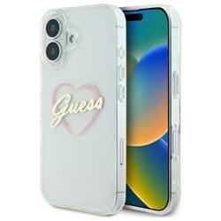 Guess GUHCP16SHCHGSPT iPhone 16 6.1" przeźroczysty/transparent hardcase IML Heart