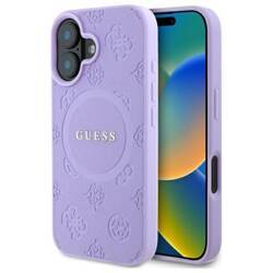 Guess GUHMP16MPSAPSMEU iPhone 16 Plus     6.7" fioletowy/purple hardcase Saffiano Peony Classic Logo MagSafe