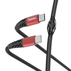 HAMA CHARGING CABLE / DATA "EXTREME" USB TYPE-C - USB-C, 1.5M BLACK WITHOUT PACKAGE