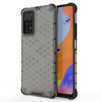 Honeycomb case armored cover with a gel frame for Xiaomi Redmi Note 11 Pro + / 11 Pro black