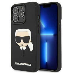 KARL LAGERFELD KLHCP13LKH3DBK IPHONE 13 PRO / 13 6.1 "BLACK / BLACK HARDCASE 3D RUBBER KARL`S HEAD