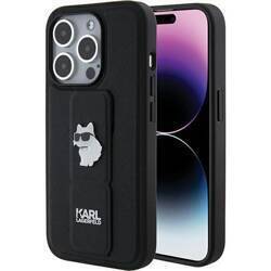 KARL LAGERFELD KLHCP15LGSACHPK IPHONE 15 PRO 6.1 "BLACK/BLACK HARDCASE GRIPSTAND SWAPS CHOUPETTE PINS