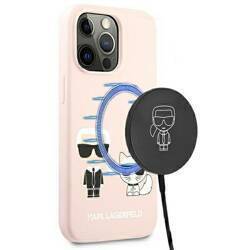 KARL LAGERFELD KLHMP13XSSKCI IPHONE 13 PRO MAX 6.7 "HARDCASE LIGHT PINK/LIGHT PINK SILICONE ICONIK KARL & CHUPETTE MAGSAFE