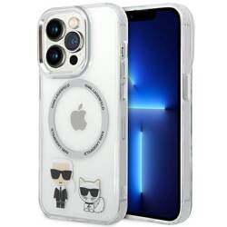 KARL LAGERFELD KLHMP14XHKCT IPHONE 14 PRO MAX 6.7 "HARDCASE TRANSPARENT/TRANSPARENT KARL & CHUPETTE ALUMINUM MAGSAFE