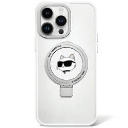 KARL LAGERFELD KLHMP15LHRSCHH IPHONE 15 PRO 6.1 "BIAŁY/WHITE HARDCASE RING STAND CHUPETTE HEAD MAGSAFE