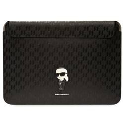 KARL LAGERFELD SLEEVE KLCS14SAKHPKK 14 "BLACK/BLACK SAFFIANO IKONIK MONOGRAM