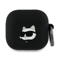 Karl Lagerfeld KLA4RUNCHK AirPods 4       cover czarny/black Silicone Choupette Head 3D