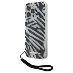 Karl Lagerfeld KLHCP16LHZBPKCCK iPhone 16 Pro 6.3" czarny/black hardcase IML Zebra Pattern & Cord