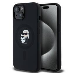 Karl Lagerfeld KLHMP15SSCMKCRHK iPhone 15 / 14 / 13 6.1" czarny/black hardcase Silicone Karl & Choupette MagSafe