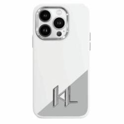 Karl Lagerfeld KLHMP16SSCMKMPCH iPhone    16 6,1" biały/white hardcase Silicone Initial Metal Logo MagSafe