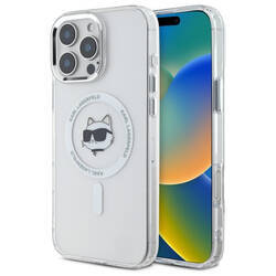 Karl Lagerfeld KLHMP16XHLSCHH iPhone 16 Pro Max 6.9" biały/white hardcase IML Metal Choupette Head MagSafe