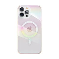 Kingxbar PQY Nebula Series Magnetic Case for iPhone 13 Housing Cover White (MagSafe Compatible)