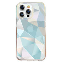 Kingxbar Streamer Series luxury elegant phone case for iPhone 13 Pro blue (Lattice)