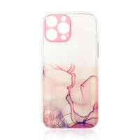 MARBLE CASE FOR IPHONE 12 GEL COVER MARBLE PINK
