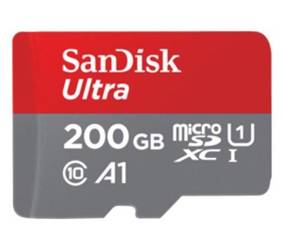 MEMORY CARD SANDISK ULTRA MICROSDXC 200GB 120MBs A1 CLASS