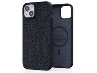 Njord "Salmon Leather MagSafe" Cover for Apple iPhone 14, black