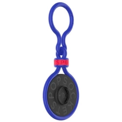 Popsockets plastic keychain - PopChain CobaltBlue base