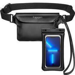 SPIGEN A621 UNIVERSAL WATERPROOF CASE & WAIST BAG BLACK